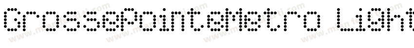 GrossePointeMetro Light字体转换